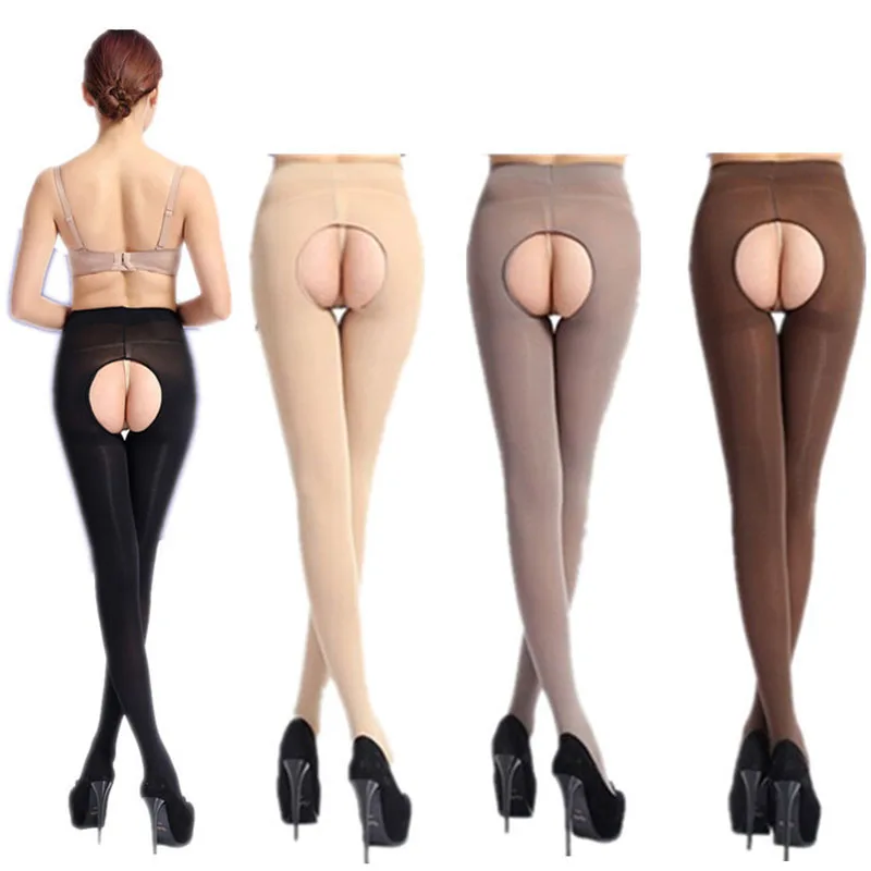 

Sexy Women 120D Velvet Crotchless Sexy Tights Spring Autumn Open Crotch Pantyhose Female Stretchy Slim Skinny Erotic Lingerie