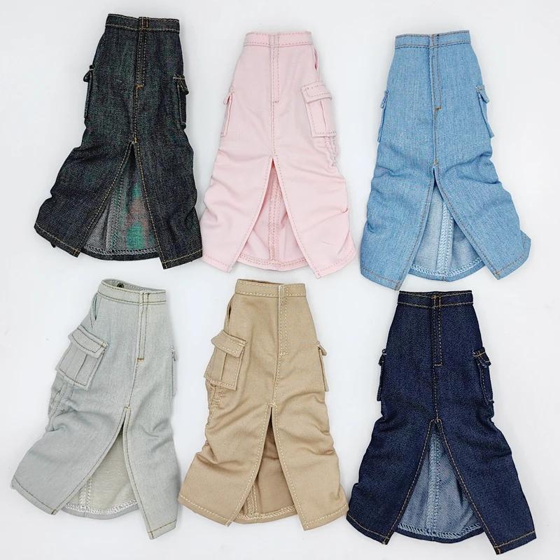 For Blythe Doll Jeans Coat for Ob24 Ob22 Azone Dolls Clothes Denim Jacket