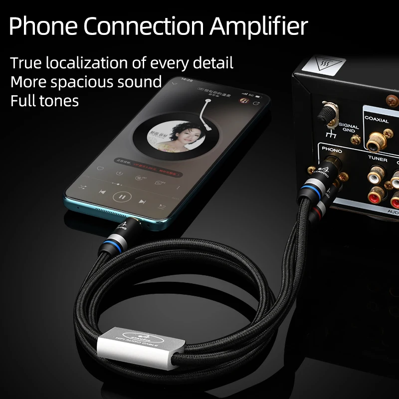 Premium Audio Y Splitter Cable - 3.5mm to Dual RCA Male Adapter