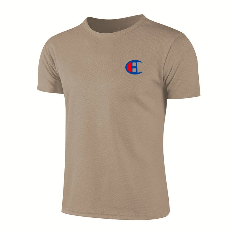 Women Men Quick Drying Short Sleeve Tees Summer Gym Running O-Neck T-Shirt Training Exercise Gym Sport Blank Tops For Printing