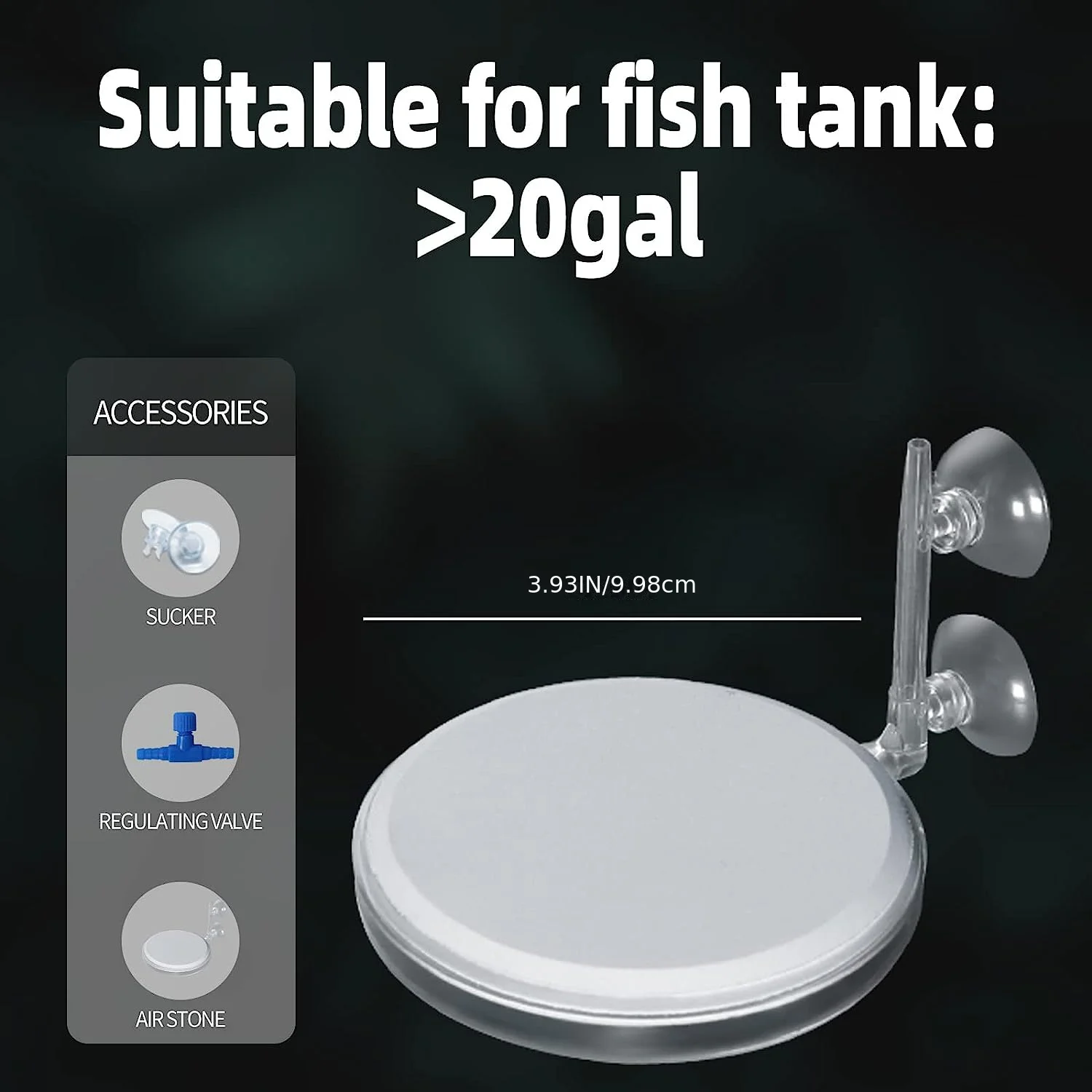 Aquarium Air Stone Fish Tank Nano Bubble Stone Kit With Control Valve Quiet Oxygen Diffuser oxygenator