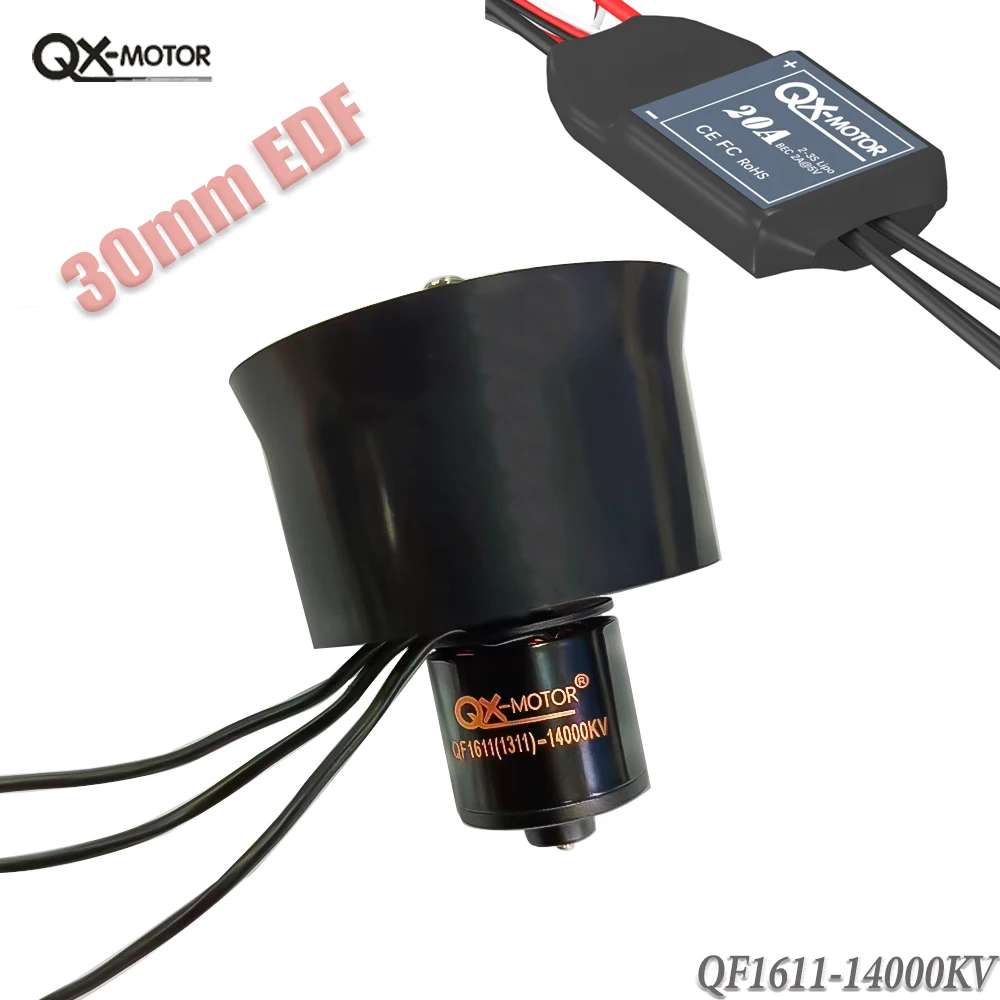 QX-MOTOR 30mm EDF with 14000kv 7000kv 6000kv 5000kv 4000KV Brushless Motor use 40A 20A ESC For Remote Controlled Toys Model Part 4