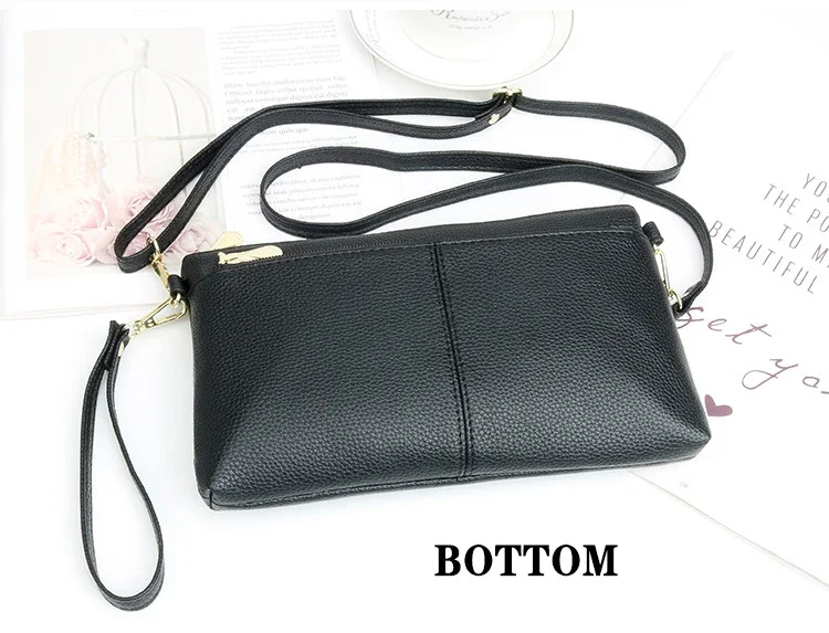 Fashion Women Clutch Bag PU Leather Crossbody Bags Small Shoulder Handbag Female Mobile Phone Purse Bags - 4