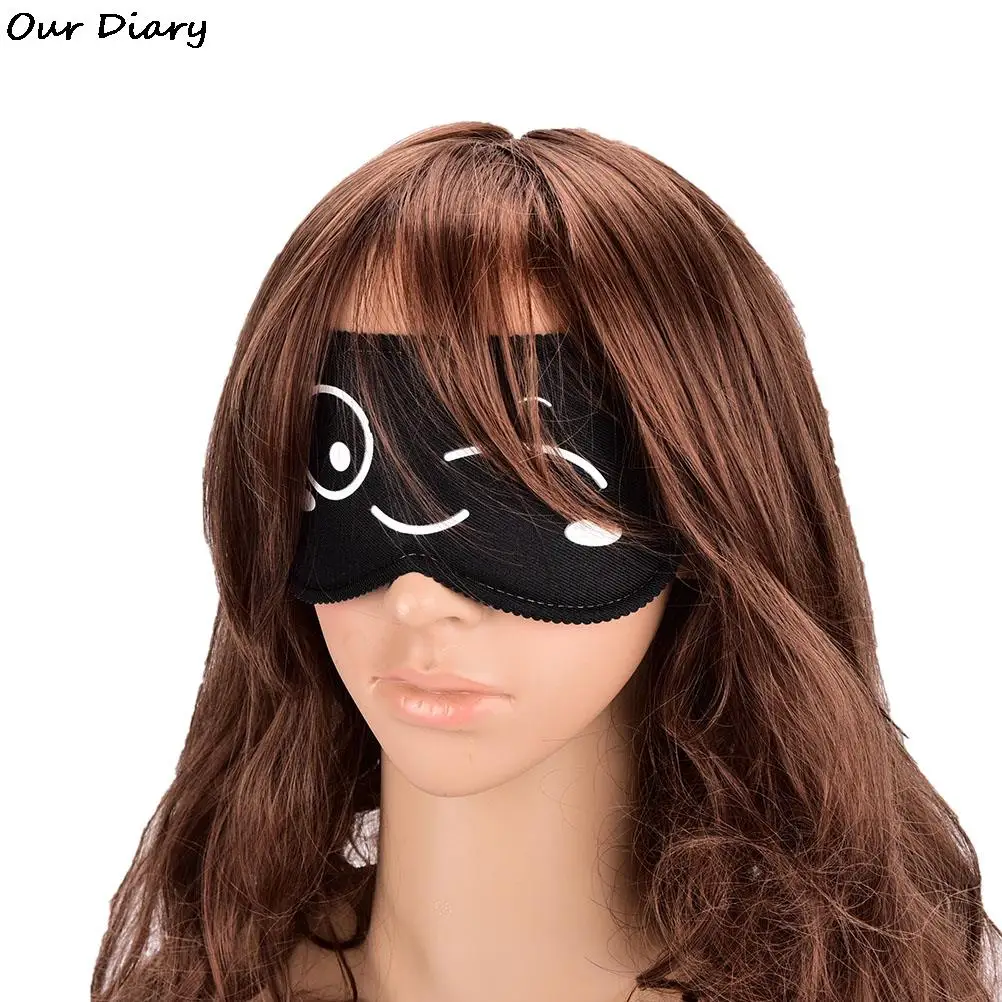 1pc Sleeping Eye Mask Black Eye Shade Sleep Mask Black Mask Bandage on Eyes for Sleeping Emotion Sleep Mask 3