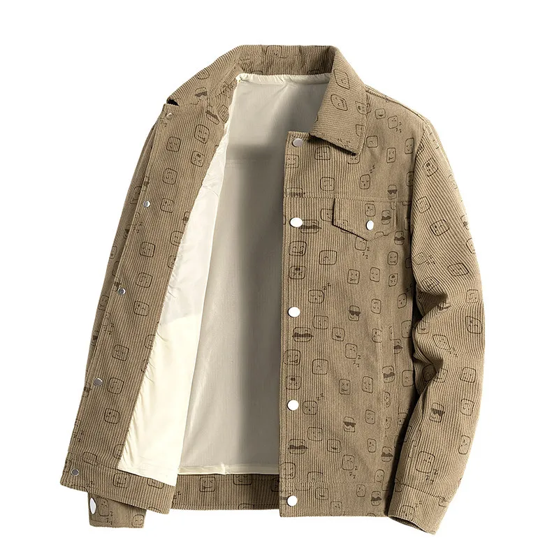

2024 New Full Printed Corduroy Men's Jacket