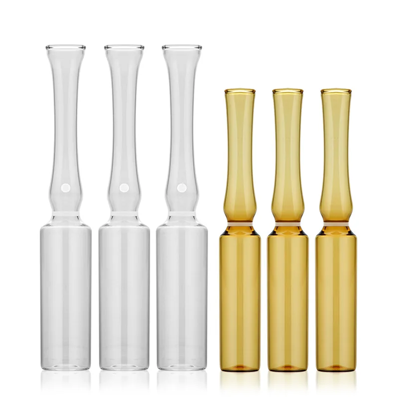 

10pcs/lot 1/2/5/10/20ml (Bown/Transparent) Glass ampoule bottle The Medicament ampule