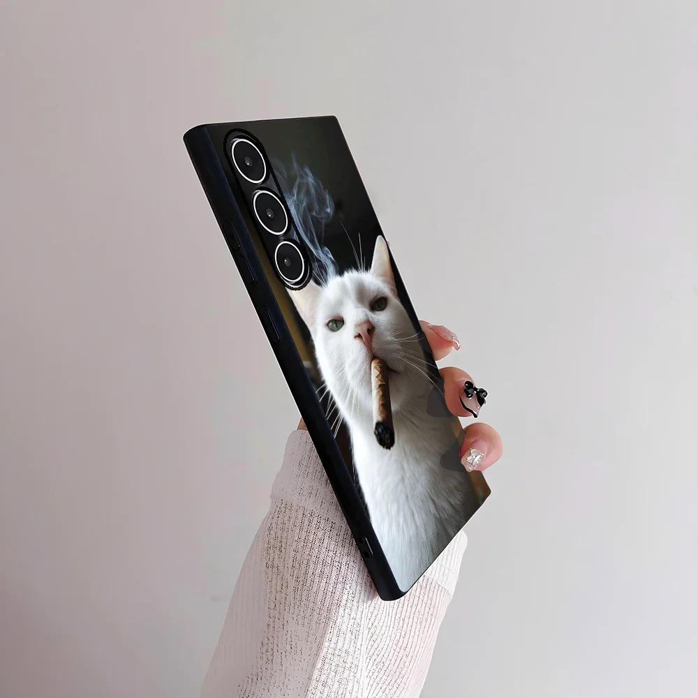 Pet Cat Funny Memes Frosted Non-Slip Full Cover Phone Case