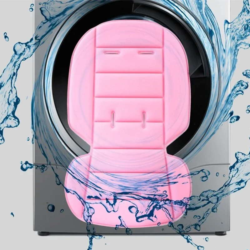 Side angle of stroller seat pad with cartoon design