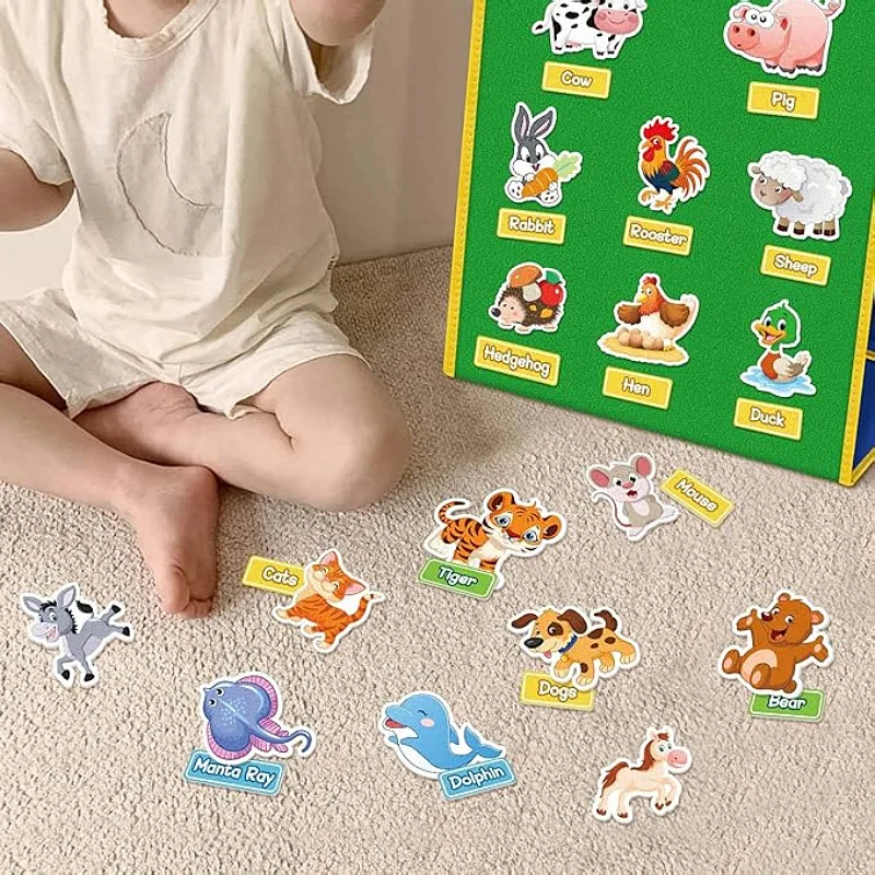 Storytelling Felt Board Montessori Didactic Material DIY Story Creative Activities Animal Cognition Kindergarten Education Tool 4