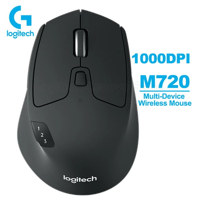 Logitech M720 Wireless Mouse 2.4GHz Bluetooth 1000DPI Gaming Mice with  Unifying Dual Mode Multi-Device