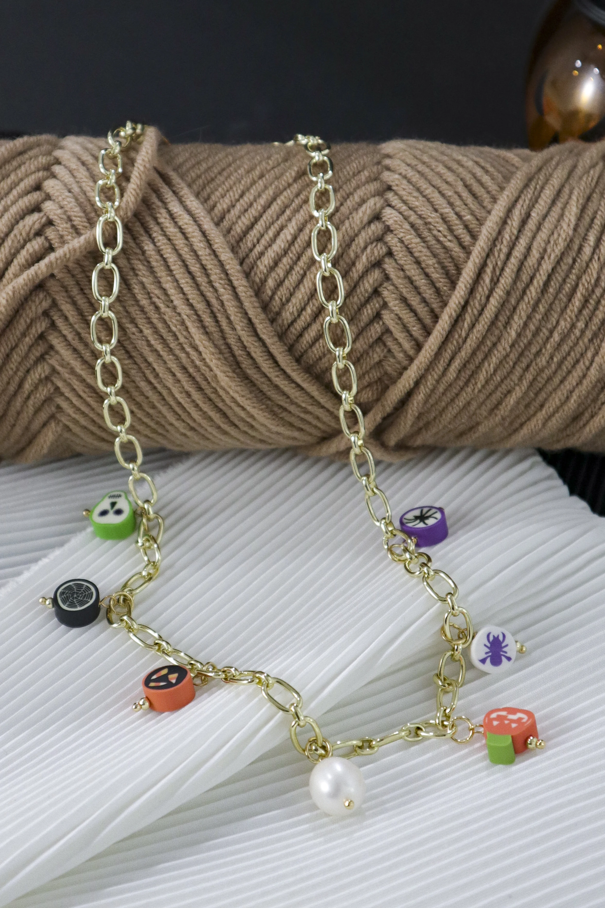 etail and Wholesale Fashion Party Pearl Necklace   halloween Pedant for Woman and Girl Holiday Gift