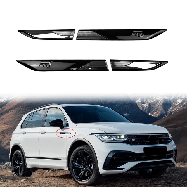 4Pcs ABS Seitenflügel Fender Emblem Abzeichen Aufkleber Abdeckung Trim für  Tiguan R-Linie 2021-2022 Auto körper Dekoration Zubehör - AliExpress