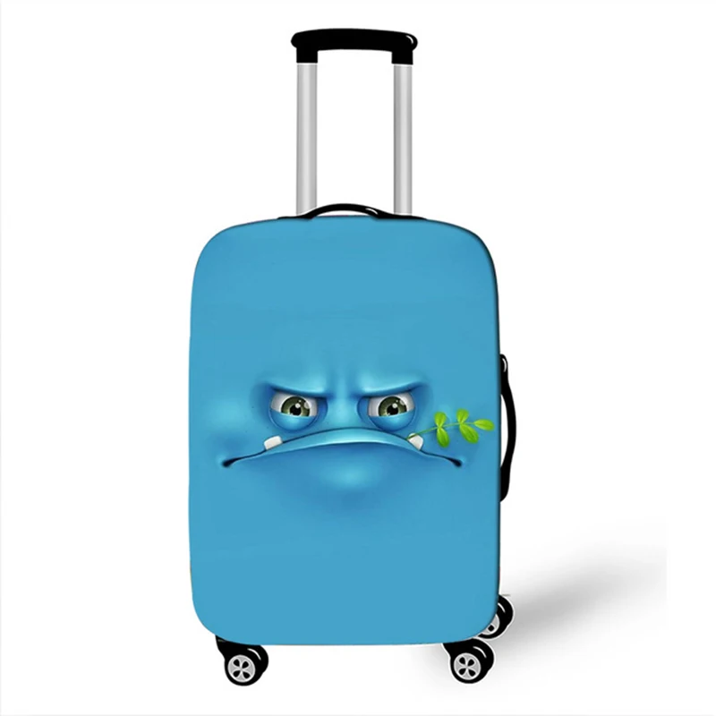 Funny Expression Travel Suitcase Dust Cover Luggage Protective