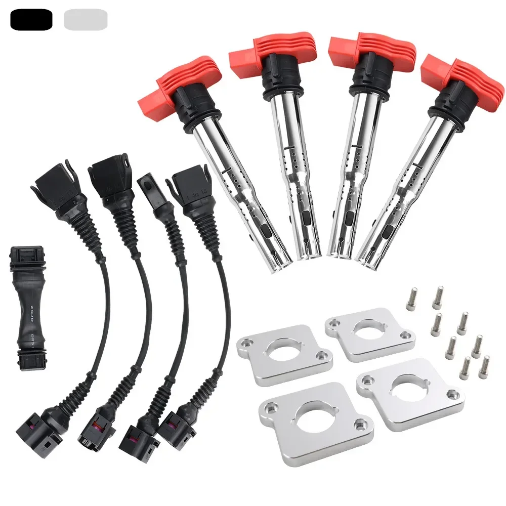 

Full Set 2.0T Ignition Coil ICM Harness R8 Coilpack Plates Coil Pack Set For 97-99.5 1.8T B5 A4 Audi (3 to 4 contacts)