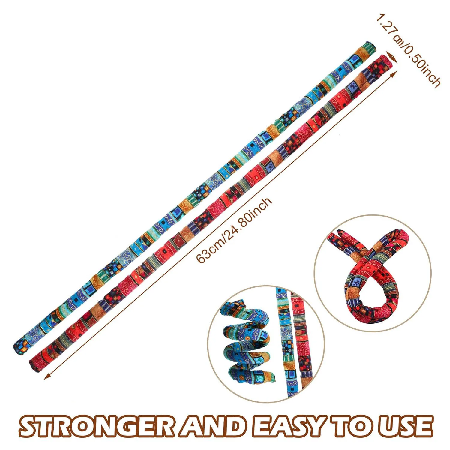 Ethnic Style Colored Spiral Braid Bendable Hair Accessory