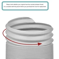 1.5/2M Portable universel Flexible climatiseur tuyau d'échappement Tube pièces de rechange pour Mobile climatisation tuyau de ventilation d'échappement 5
