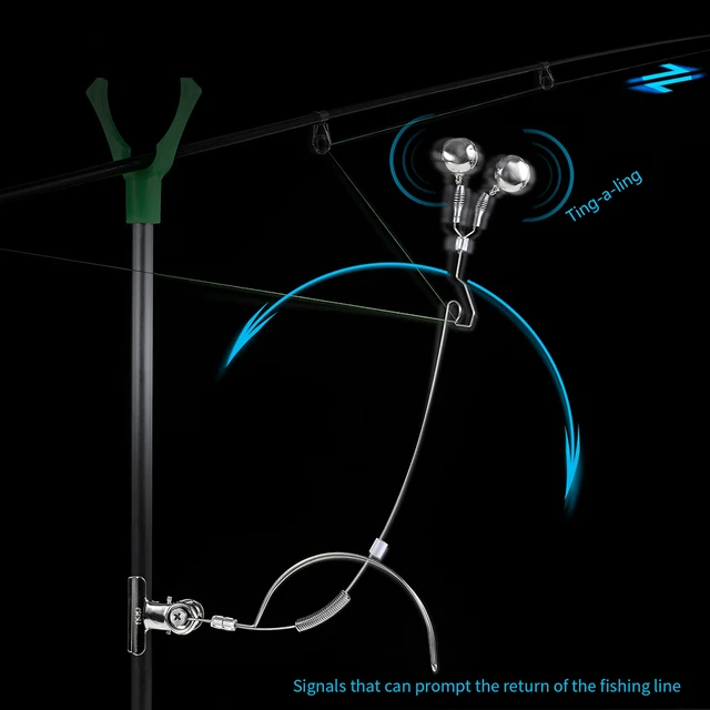 1pcs Night Fishing Rod Bite Bait Alarm Light with Twin Bells Ring Fishing  Bite Alarm Indicator Carp Outdoor Fishing Accessories - AliExpress