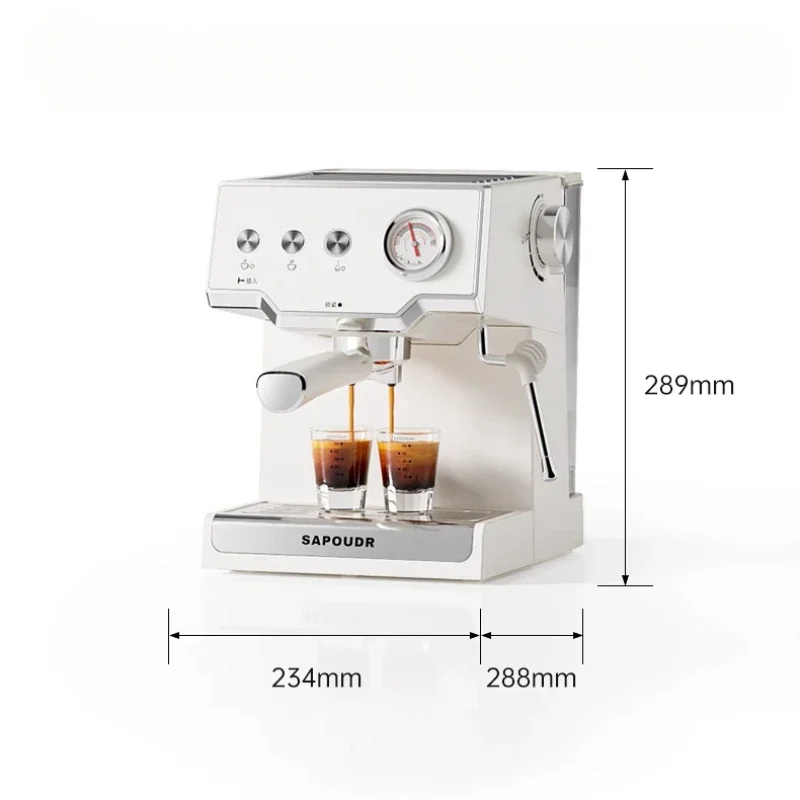 Semi-automatic Espresso Machine Coffee Maker Control Panel Suitable for New Users Small Home Espresso Machine Steam Milk Frother