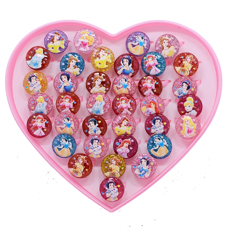 10 20pcs Mix Cartoon Elsa Anna Princess Ring Kids Children Finger heart shape Rings Toys Girls Birthday Party Supplies Gifts ring set finger ring adjustable rings jewelry accessories sparkling heart ring