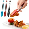 1Pc Silicone Food Tongs Stainless Steel Kitchen Tongs Silicone Non-Slip Cooking Clip Clamp Bbq Salad Tools Grill Kitchen Tools 3