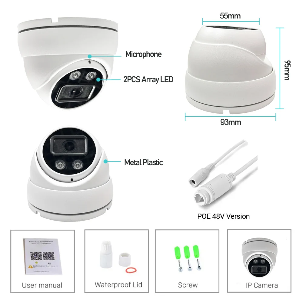 2Mp 5Mp 8Mp Sony Poe Webcam Starlight Night Vision Xmeye Control Home Security Motion Detection For Baby Surveillance Ip Camera AliExpress