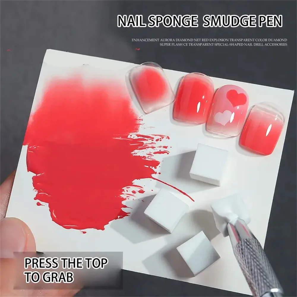 100pcs Nail Art Sponge Set Manicure DIY Creative Nail Sponge Gripper Tool  Sponge Gradient Nail Art Tools Manicure Accessories 5