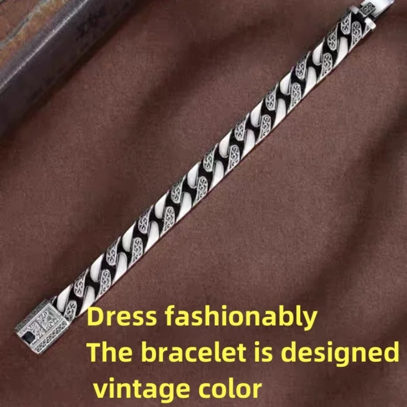 

The new hot S925 sterling silver eternal Rattan Tang grass bracelet punk fashion pure handmade retro trend chain factory price