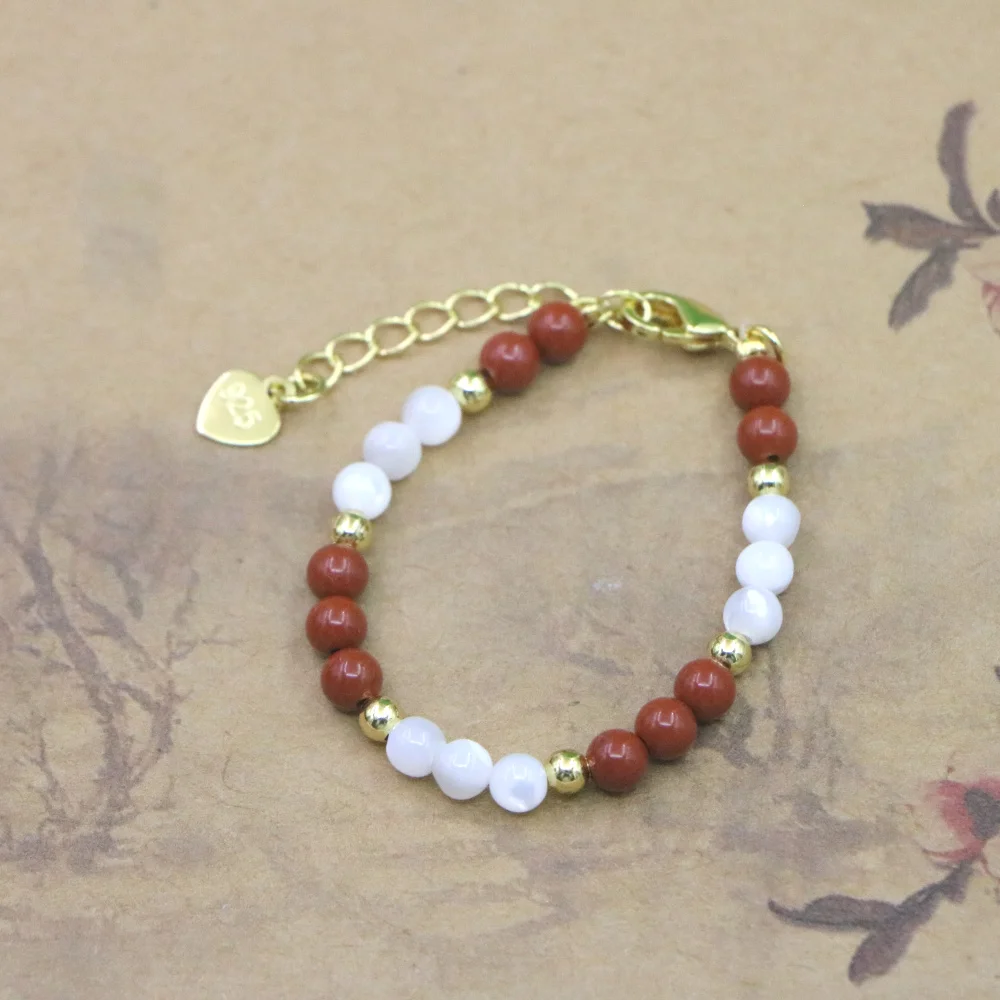 Natural Stone Bead Bracelet for Girls - High Quality Lobster Clasp Jewelry Gift