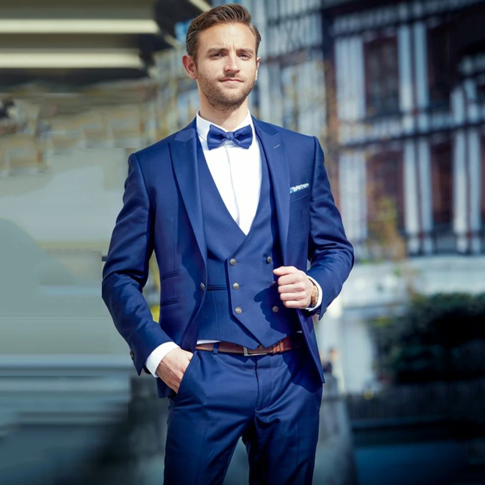 Costume 3 Pièces Homme Bleu Marine