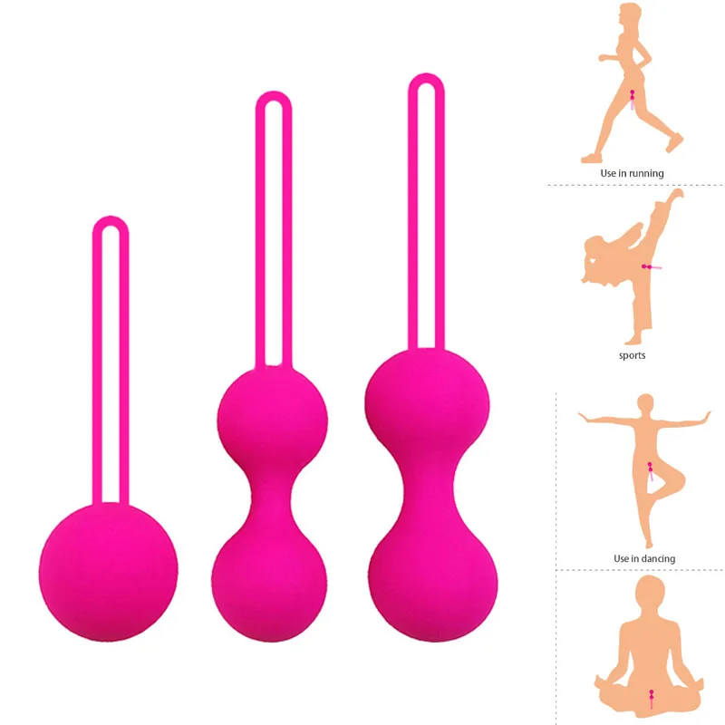 

Safe Kegel Ball Smart Ben Wa Ball Geisha Balls Silicone Vaginal Chinese Balls For Woman Sex Toys Pussy Tighten Machine sex toys