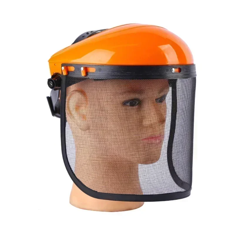 Stainless Steel Garden Grass Trimmer Safety Helmet Hat Full Face Mesh Splash Proof Face Screen Safety Protective Mask 1PCS face shield mask