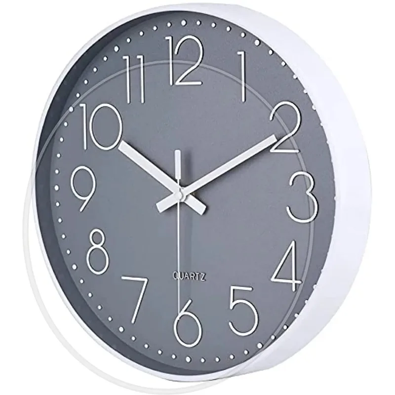12inch Clock Wall Decor House Decoration Simple Silent Quartz Non-Ticking Classic Digital Home Living Room Decoration 30cm Clock