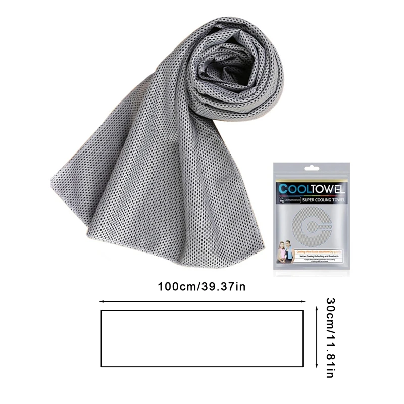 Portable Cold Towel Polyester Fiber Outdoor Cooling Towel Fitness sports gym Running quick Dry Cool