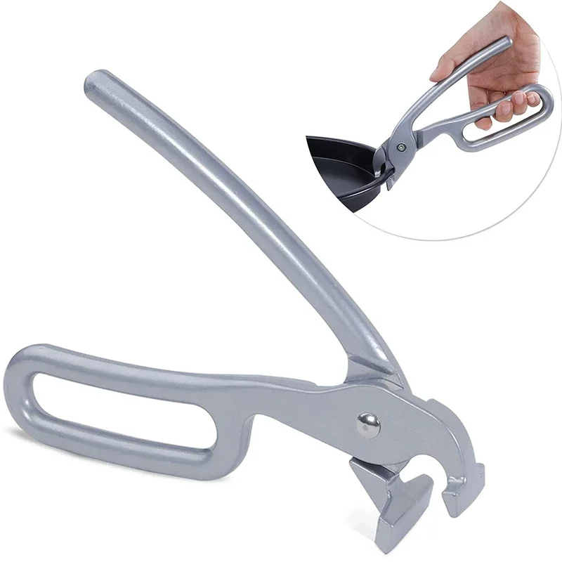 Pizza Pan Gripper Cast Aluminum Anti-Scald Baking Pan Gripper Bowl Pot Plate Pizza Oven Pliers Clamp Clip