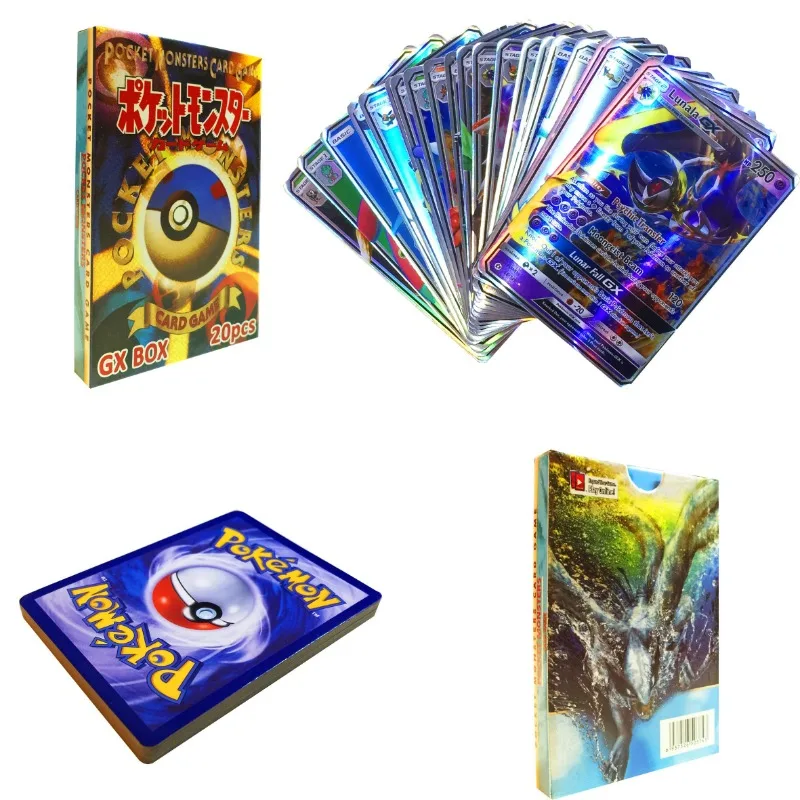 100 Pz/Set Pokemon Versione Inglese Ptcg Mega Battle Gx Card Ex Flash Card Game Anime Collection Cards Toys Regali Fai Da Te