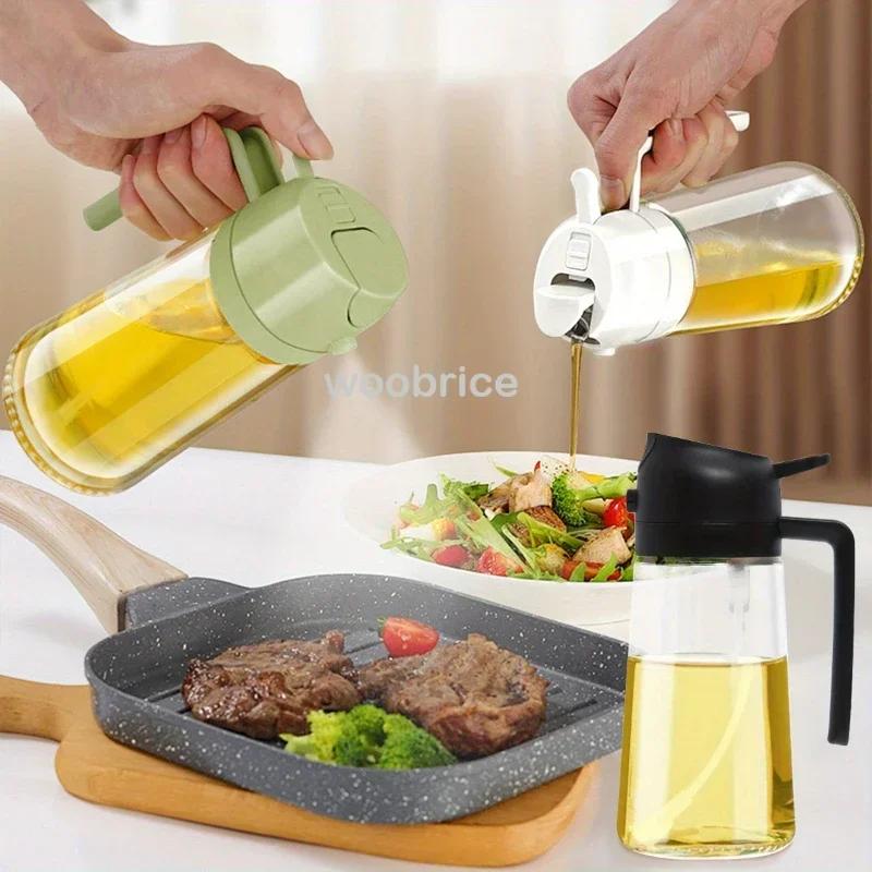 2in1 Kitchen Oil Sprayer Glass Bottle for Cooking Anti-leakage Olive Oil Bottle for BBQ Air Fryer Salad Steak Kitchen Supplies 2in1 Kitchen Oil Sprayer Glass Bottle for Cooking Anti-leakage Olive Oil Bottle for BBQ Air Fryer Salad Steak Kitchen Supplies
