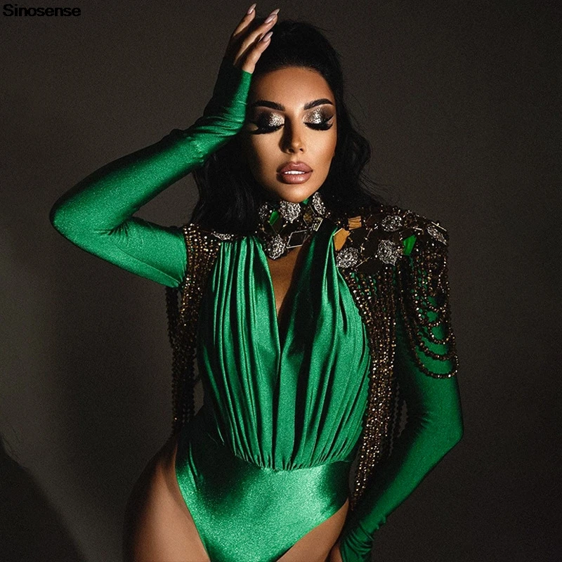 Women's Sheer Mesh Bodysuit - Turtleneck Long Sleeve See-Through Leotard With Snap Crotch, Black Clubwear Top - View #10