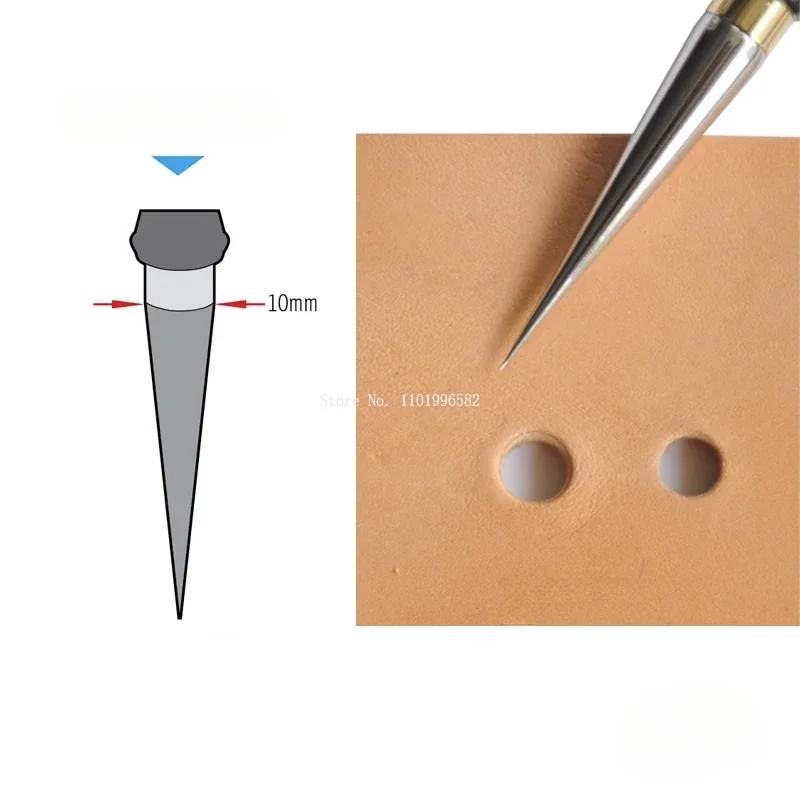 Stainless Steel Enlarge Hole Awl Leather Sewing Tools DIY Handmade Leather Goods Marking and Auxiliary Punching Install Tools