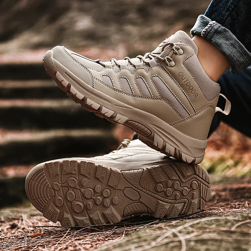 Men Boots Tactical Military Boots Outdoor Hiking Boots Spring Men's Work Shoes Special Force Tactical Desert Combat Ankle Boots