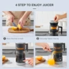 lectric Citrus Juicer, Reemix Full-Automatic Orange Juicer Squeezer for Orange, Lemon, Grapefruit, Citrus Juicer with Cleaning 4