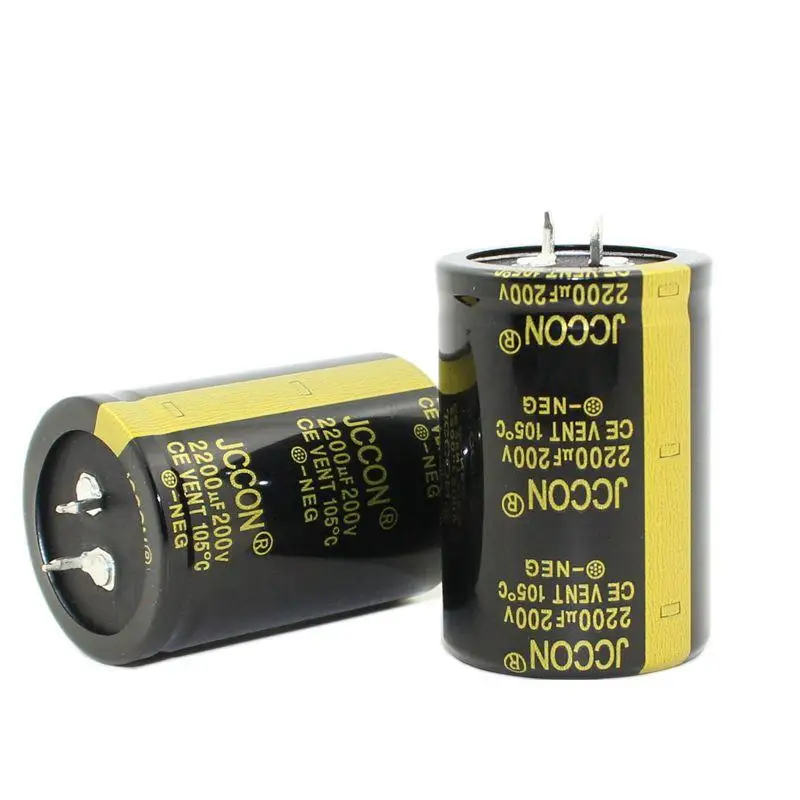 

Electrolytic Capacitor 200v2200uf Volume 35x50 JCCON Horn Aluminum Inverter Power