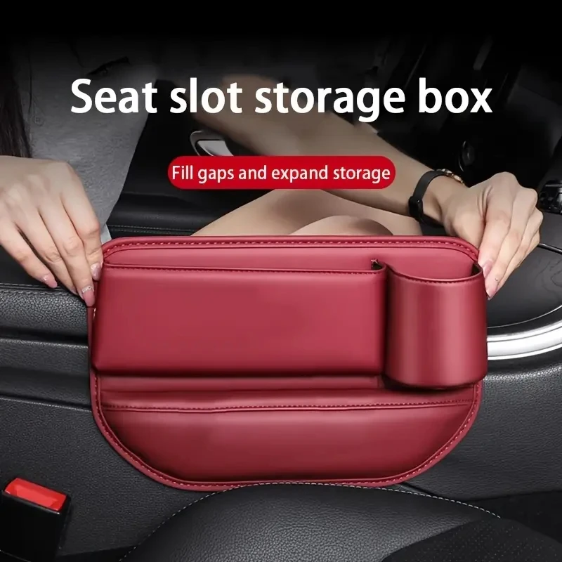 

Car Seat Slot Storage Box Inserted Water Cup Holder Multi-functional Storage Bag Organizer Car Interior Accessories