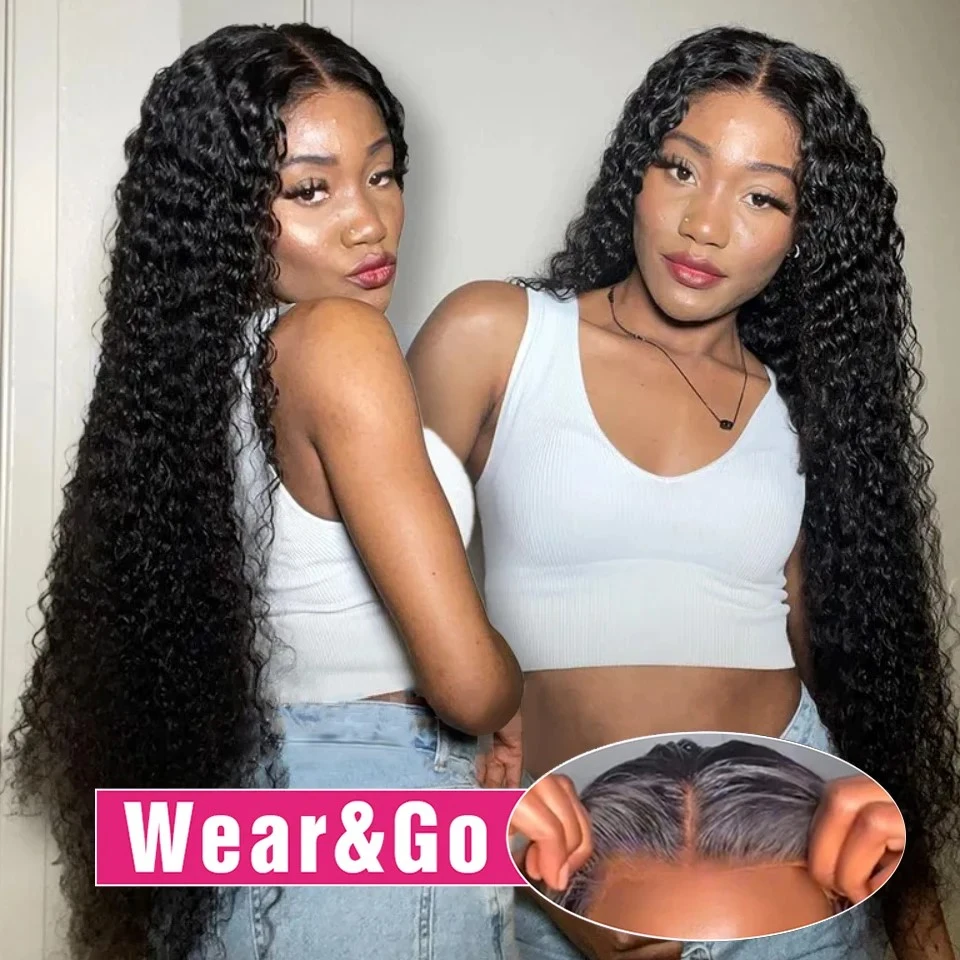 

Lumiere Glueless Kinky Curly 13x4 6x4 4x4 Lace Front Human Hair Wig Indian Deep Curly HD Lace Frontal Wig Ready To Go Remy Hair