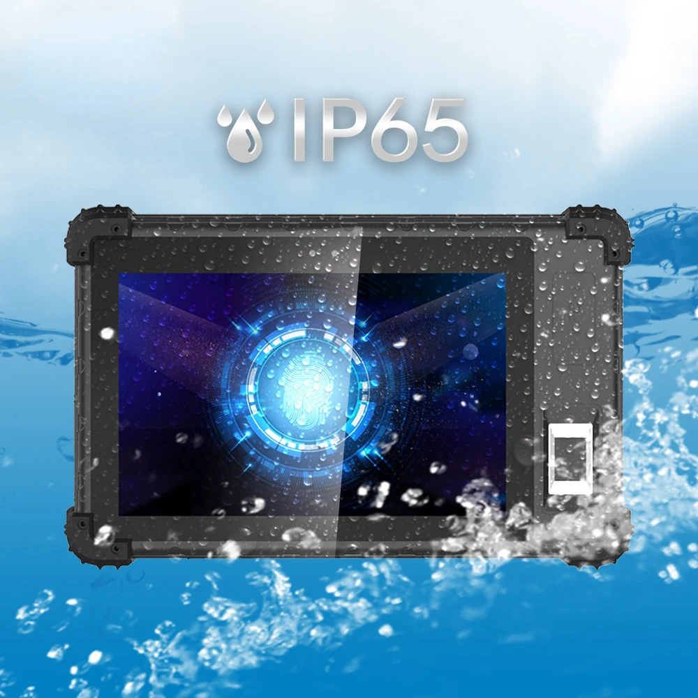 HFSecurity FP08 8inch ip65 android fingerprint industrial tablet pc computer can optional facial recognition