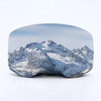 Couvre-lunettes de ski imprimé tendance, élastique, résistant aux rayures et à la poussière, pour snowboard, sports d'hiver, 1/2/4 pièces 3