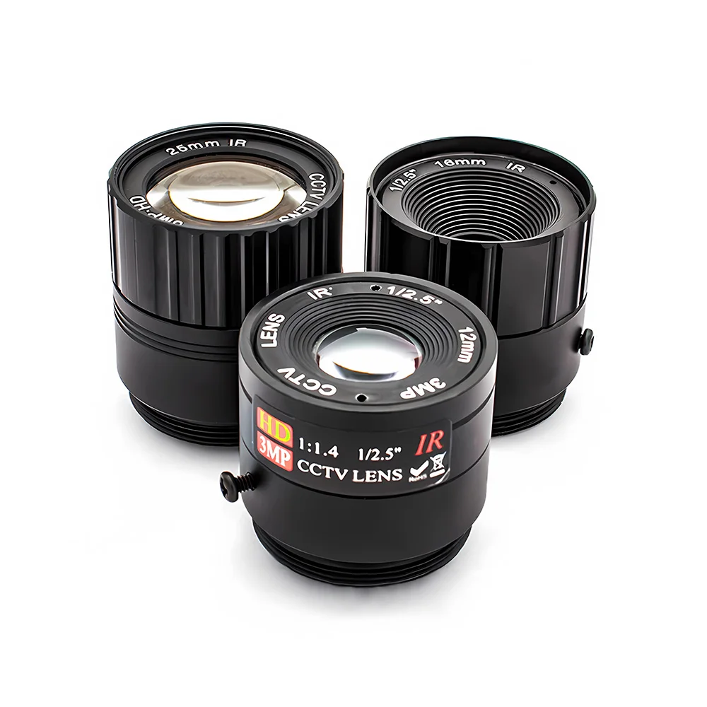 12/16/25mm CS Mount Lens 1/2" 1/2.5" Image Format CCTV Camera Lens With Narrowba