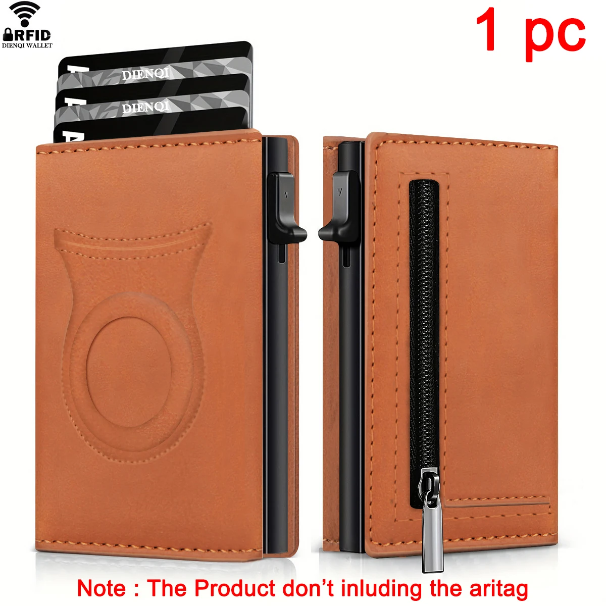 Men's Luxury RFID Carbon Fiber Magnetic Wallet with Zipper and Pop-Up Cardholder
