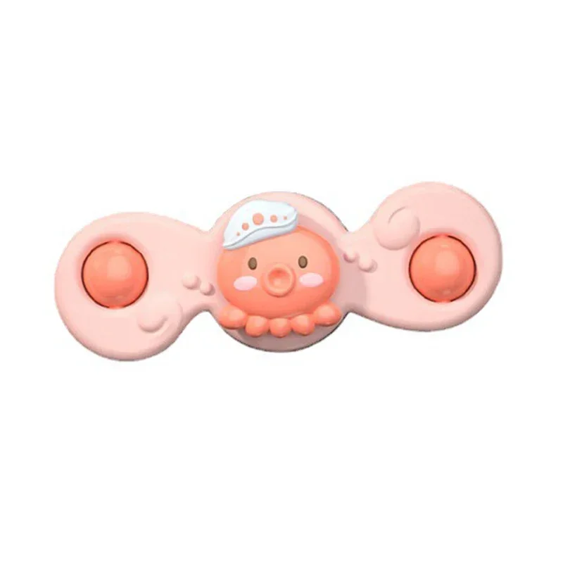 Baby Bath Toys Funny Bathing Sucker Spinner Suction Cup Cartoon Rattles Fidget Educational Toys For Children Boys Gift