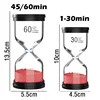 1-60 Minutes Red Hourglass Sandglass Children Kid Toy Sand Timer Hour Glass Home Decoration Sand Clock Timekeeper Festival Gifts 6