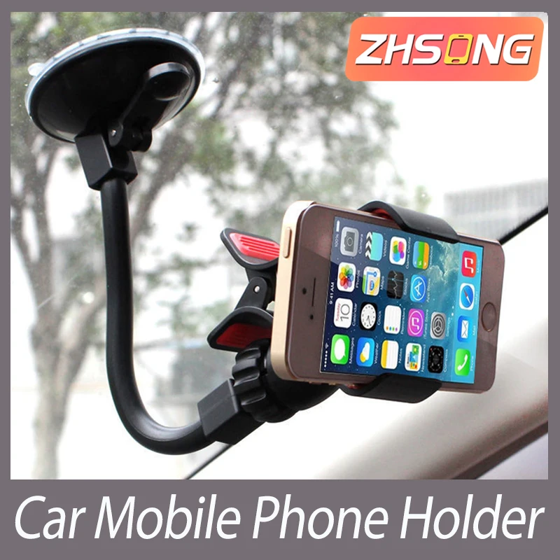ZHSONG360PhoneCarHolderScalableGlassSuctionCupDeskInCar